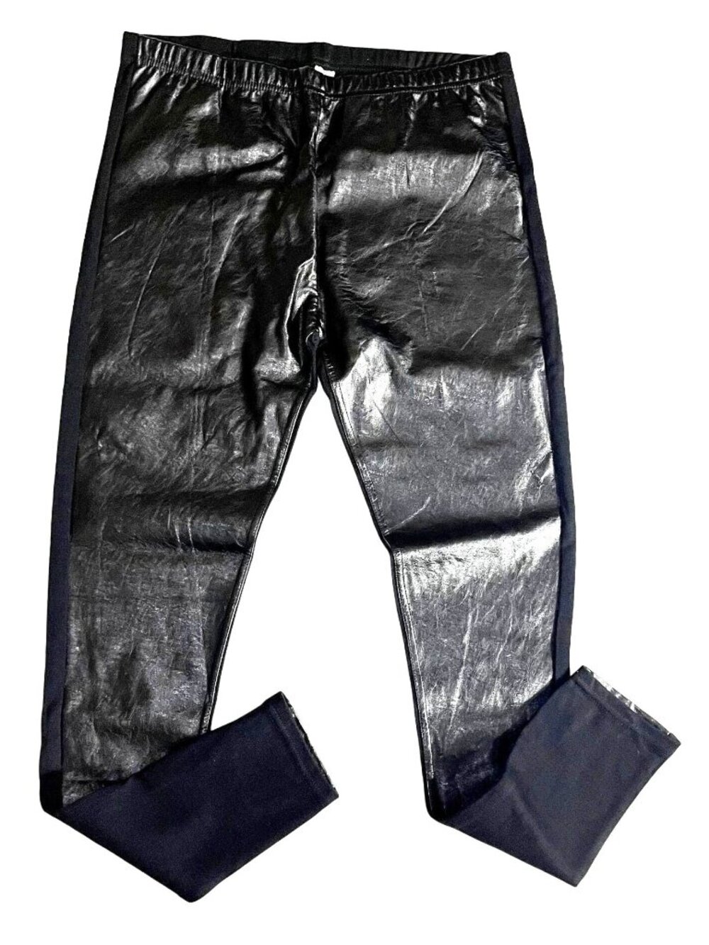 Womens Leggings Size Medium Viscose Pants Elastic Stretch Waist Black Medium